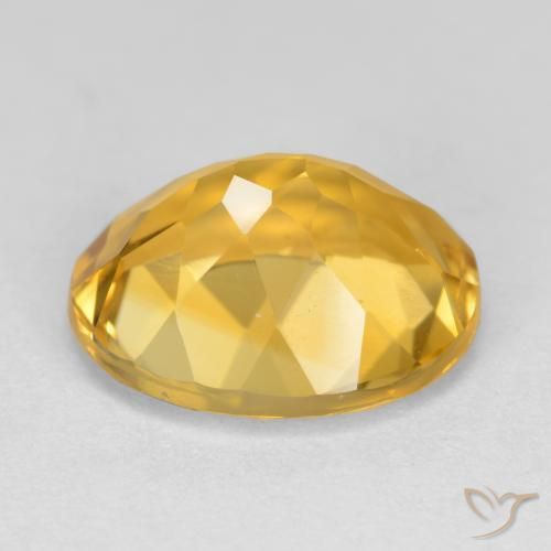 3.97캐럿 천연 딥 골든 오렌지 시트린, 타원형 컷, 11.8×9.8 mm, VS