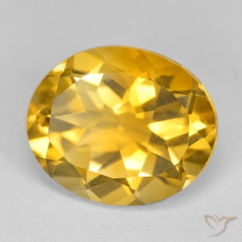 4.35ct 자연스러운 브라이트 골드 황수정, 타원형, VS