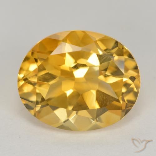 4.73ct 자연스러운 미디엄 골든 황수정, 타원형, VS