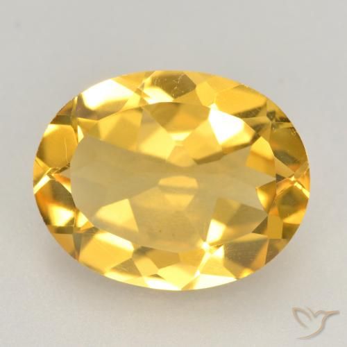 2.86ct 자연스러운 골든 오렌지 황수정, 타원형, VVS-VS