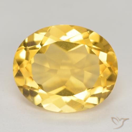 4.57ct 자연스러운 골든 황수정, 타원형, VS