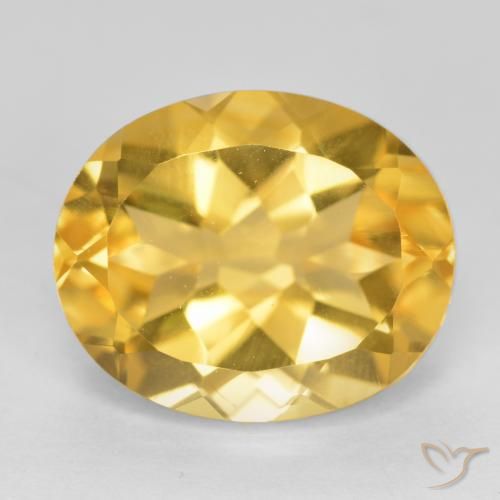 4.94ct 자연스러운 금 황수정, 타원형, VS