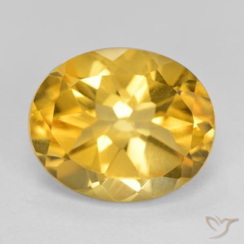 4.90ct 자연스러운 골든 황수정, 타원형, VS