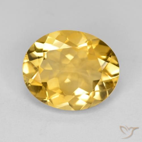 3.97ct 자연스러운 골든 오렌지 황수정, 타원형, VS