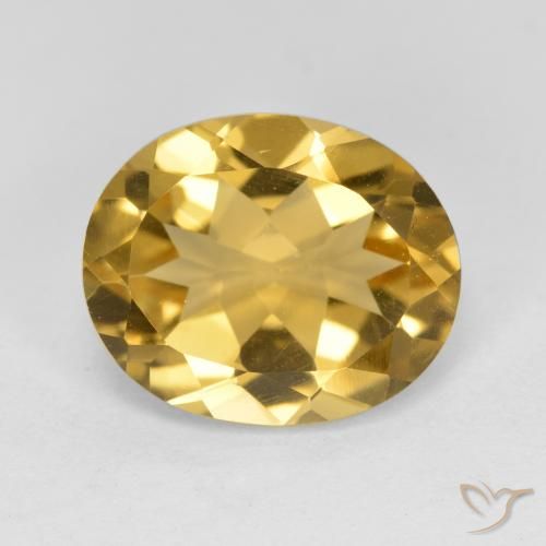 4.28ct 자연스러운 미디엄 골든 황수정, 타원형, VS