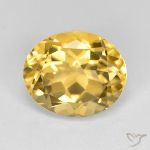 4.90ct 자연스러운 금 황수정, 타원형, VVS-VS