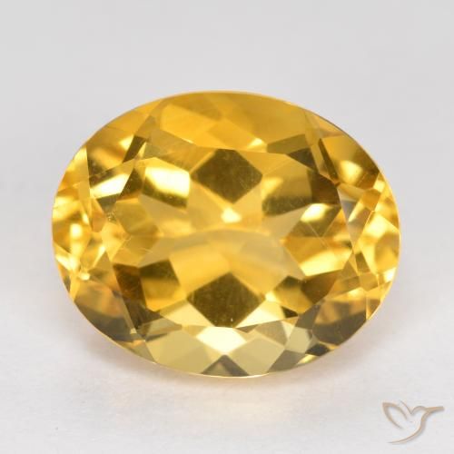 3.59ct 자연스러운 미디엄 골든 황수정, 타원형, VVS-VS