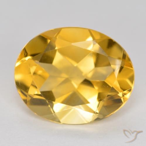 3.14ct 자연스러운 딥 골든 오렌지 황수정, 타원형, VVS-VS