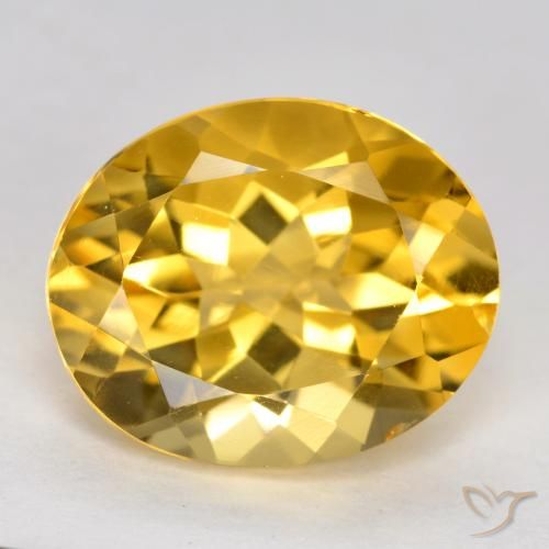 3.43ct 자연스러운 미디엄 다크 골든 황수정, 타원형, VVS-VS
