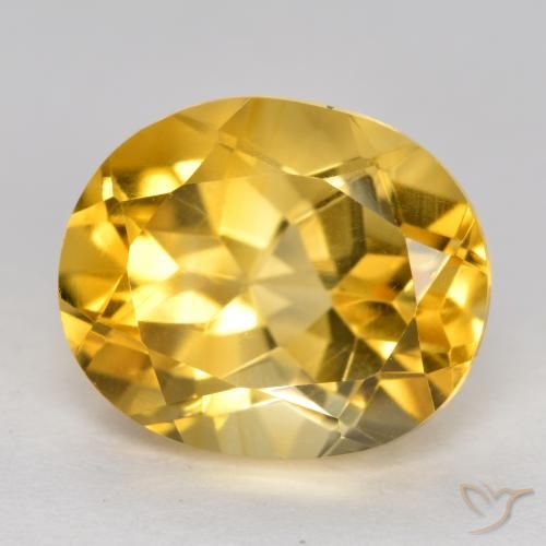 3.66ct 자연스러운 미디엄 골든 황수정, 타원형, VVS-VS