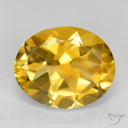3.46ct 자연스러운 골든 오렌지 황수정, 타원형, VVS-VS
