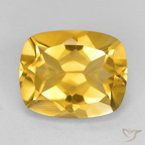 3.66ct 자연스러운 골든 오렌지 황수정, 방석, VVS-VS