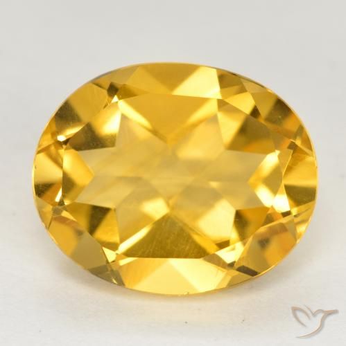 3.48ct 자연스러운 브라이트 골드 황수정, 타원형, VVS-VS