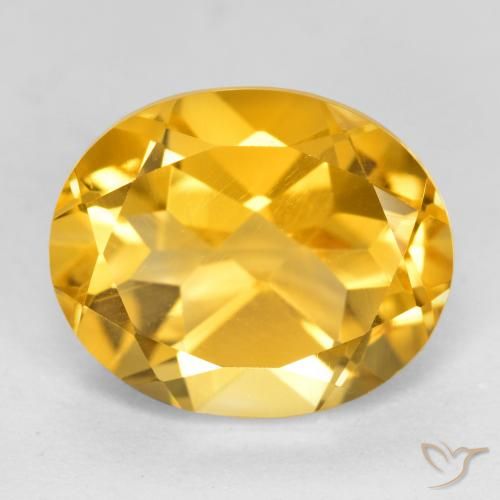3.50ct 자연스러운 브라이트 골드 황수정, 타원형, VVS-VS