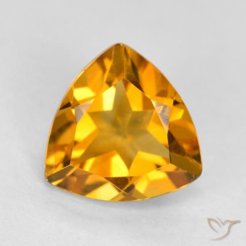 1.16ct 자연스러운 딥 오렌지-골드 황수정, 일조, VVS-VS