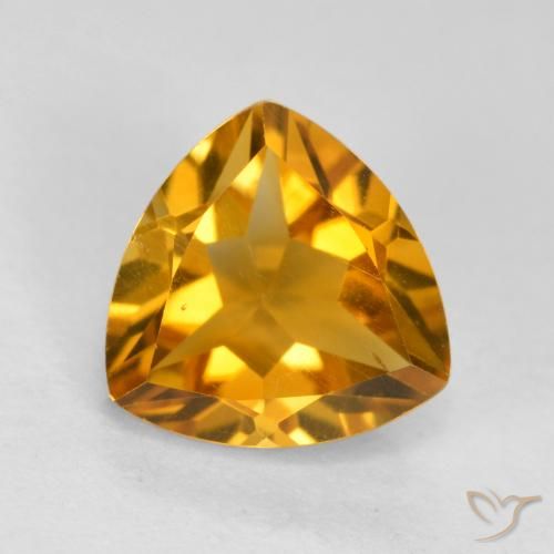 1.16ct 자연스러운 오렌지-골드 황수정, 일조, VVS-VS