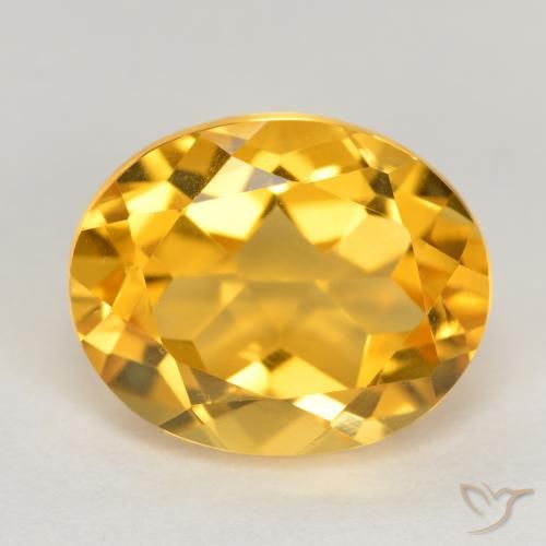 3.92ct 자연스러운 골든 오렌지 황수정, 타원형, VVS-VS