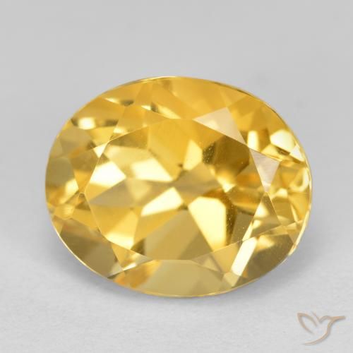 3.80ct 자연스러운 미디엄 골든 황수정, 타원형, VVS-VS