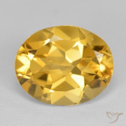 3.39ct 자연스러운 미디엄 골든 황수정, 타원형, VVS-VS
