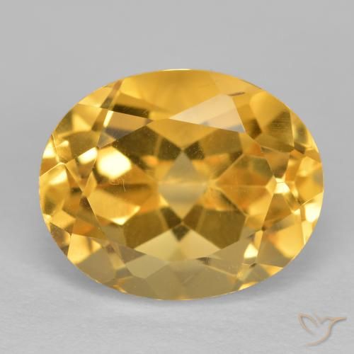 4.06ct 자연스러운 딥 골든 오렌지 황수정, 타원형, VVS-VS