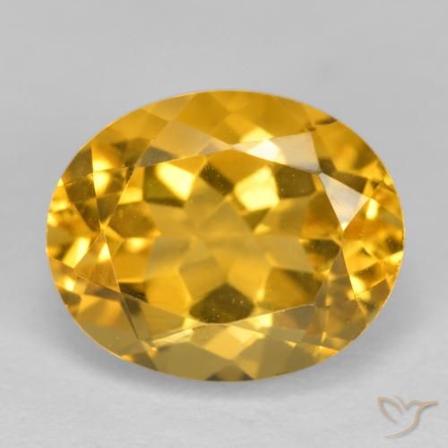 3.95ct 자연스러운 다크 골든 황수정, 타원형, VVS