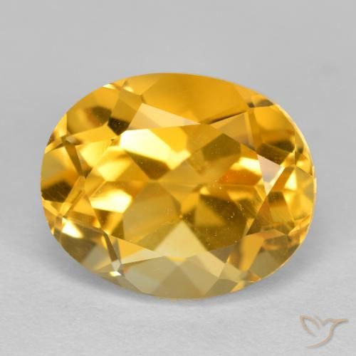4.03ct 자연스러운 다크 골든 황수정, 타원형, VVS