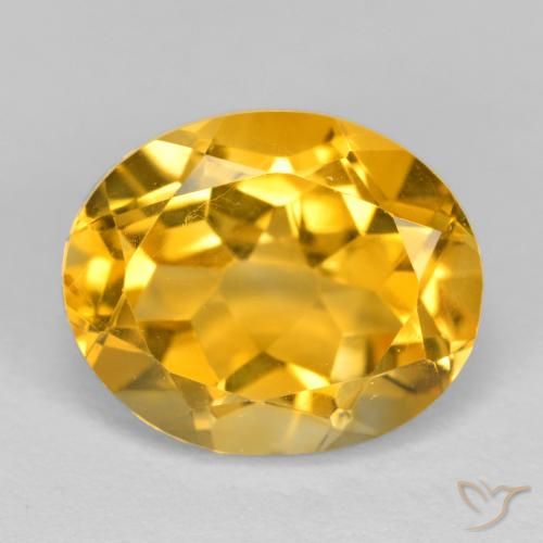 3.53ct 자연스러운 다크 골든 황수정, 타원형, VVS-VS