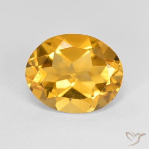 3.20ct 자연스러운 딥 골든 오렌지 황수정, 타원형, VVS-VS
