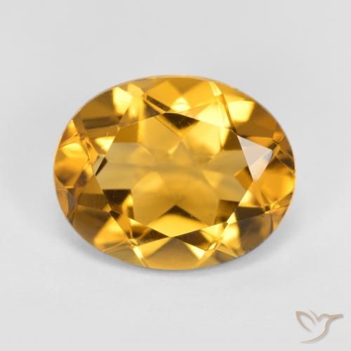 3.17ct 자연스러운 골든 황수정, 타원형, VVS