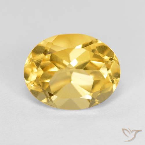 3.28ct 자연스러운 금 황수정, 타원형, VVS-VS