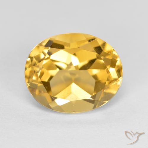 3.77ct 자연스러운 골든 오렌지 황수정, 타원형, VVS-VS