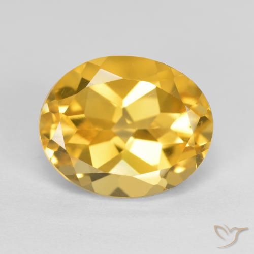 3.76ct 자연스러운 미디엄 골든 황수정, 타원형, VVS