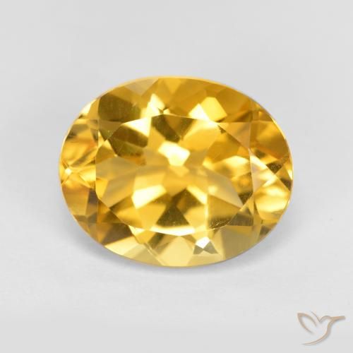 3.51ct 자연스러운 골든 오렌지 황수정, 타원형, VVS-VS