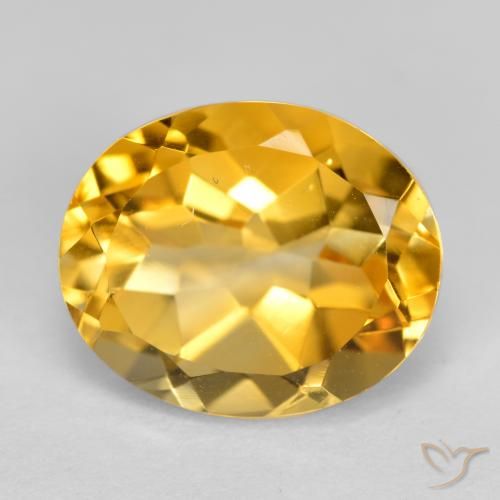 3.68ct 자연스러운 딥 골든 오렌지 황수정, 타원형, VVS-VS