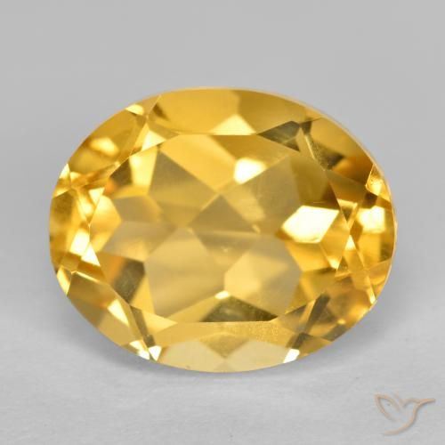 3.70ct 자연스러운 딥 골든 오렌지 황수정, 타원형, VVS-VS