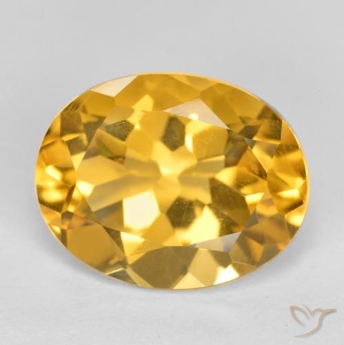 2.90ct 자연스러운 다크 골든 황수정, 타원형, VVS-VS