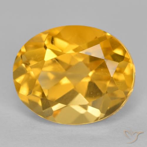 3.86ct 자연스러운 다크 골든 황수정, 타원형, VVS-VS