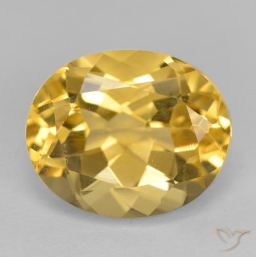 3.66ct 자연스러운 골든 오렌지 황수정, 타원형, VVS