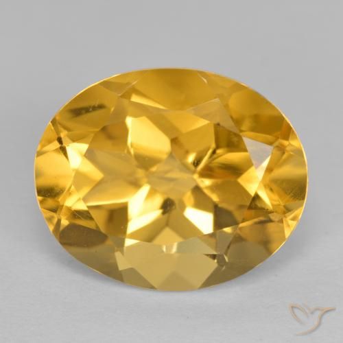 3.52ct 자연스러운 딥 골든 오렌지 황수정, 타원형, VVS-VS