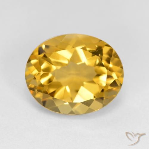3.44ct 자연스러운 미디엄 골든 황수정, 타원형, VVS
