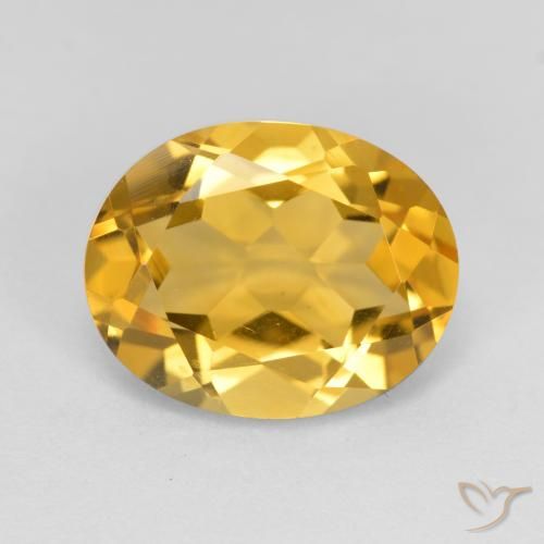 3.58ct 자연스러운 미디엄 골든 황수정, 타원형, VVS