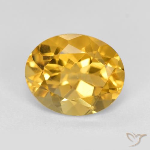 3.40ct 자연스러운 미디엄 골든 황수정, 타원형, VVS
