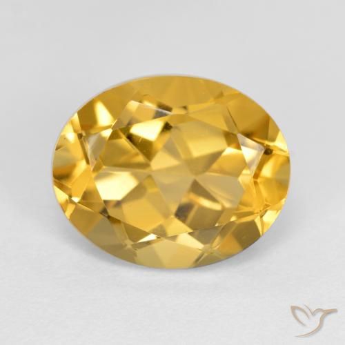 3.61ct 자연스러운 딥 골든 오렌지 황수정, 타원형, VVS