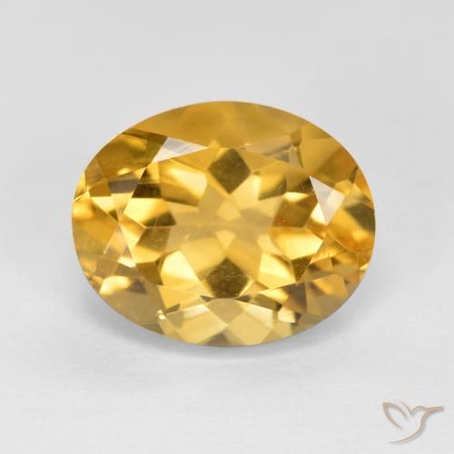 3.42ct 자연스러운 골든 오렌지 황수정, 타원형, VVS-VS