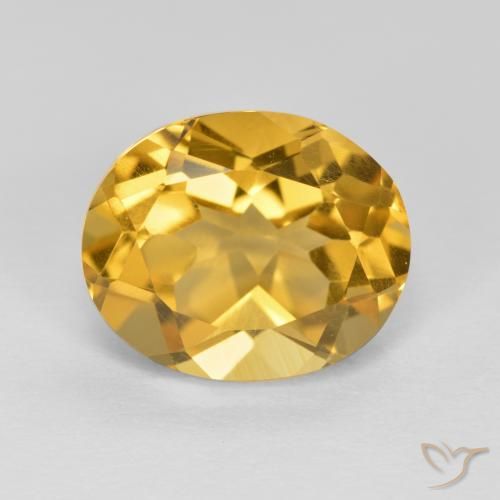 3.65ct 자연스러운 미디엄 골든 황수정, 타원형, VVS-VS