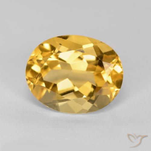 3.59ct 자연스러운 딥 골든 오렌지 황수정, 타원형, VVS-VS