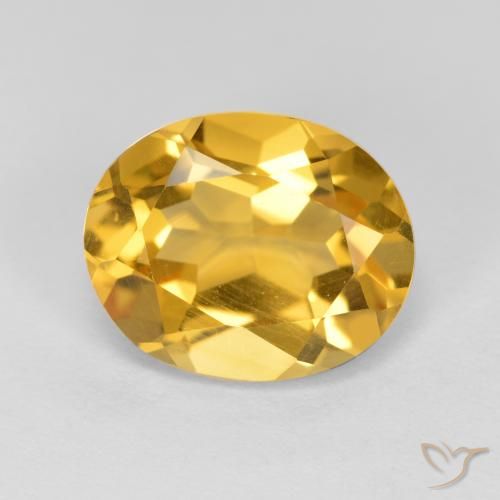 3.32ct 자연스러운 딥 골든 오렌지 황수정, 타원형, VVS-VS