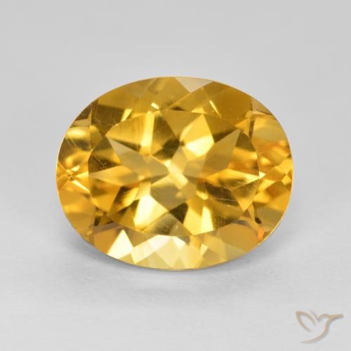 3.50ct 자연스러운 다크 골든 황수정, 타원형, VVS-VS