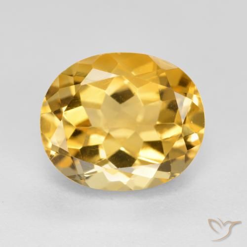 3.57ct 자연스러운 딥 골든 오렌지 황수정, 타원형, VVS