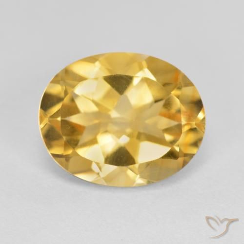 3.38ct 자연스러운 금 황수정, 타원형, VVS-VS